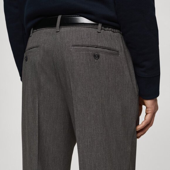 NWT Mango Loose Straight-Fit Pleated Trousers 36 - Picture 3 of 16